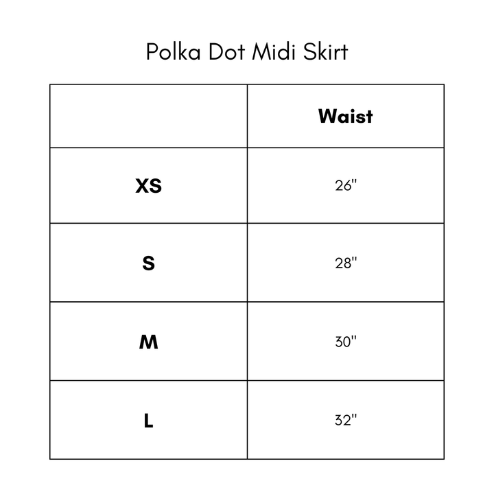 Polka Dot Midi Skirt