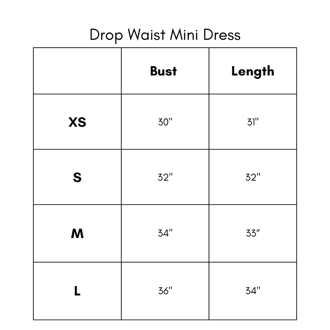 Drop Waist Mini Dress - Red