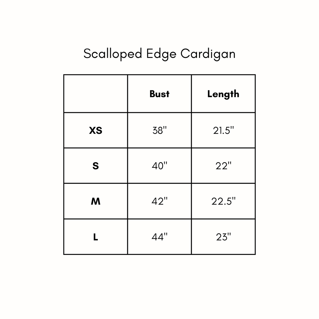 Scalloped Edge Cardigan