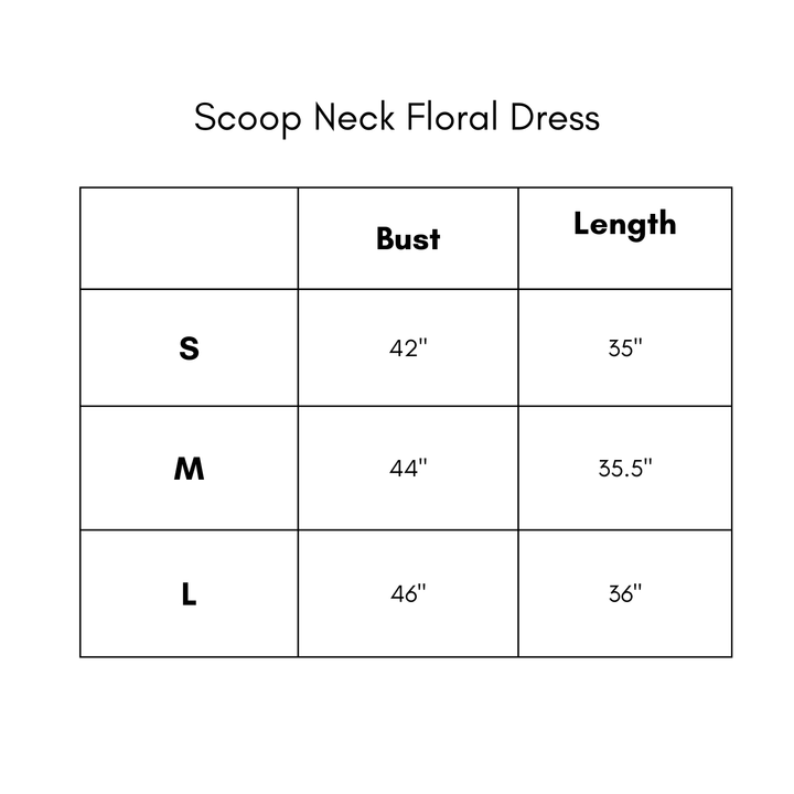 Scoop Neck Floral Dress