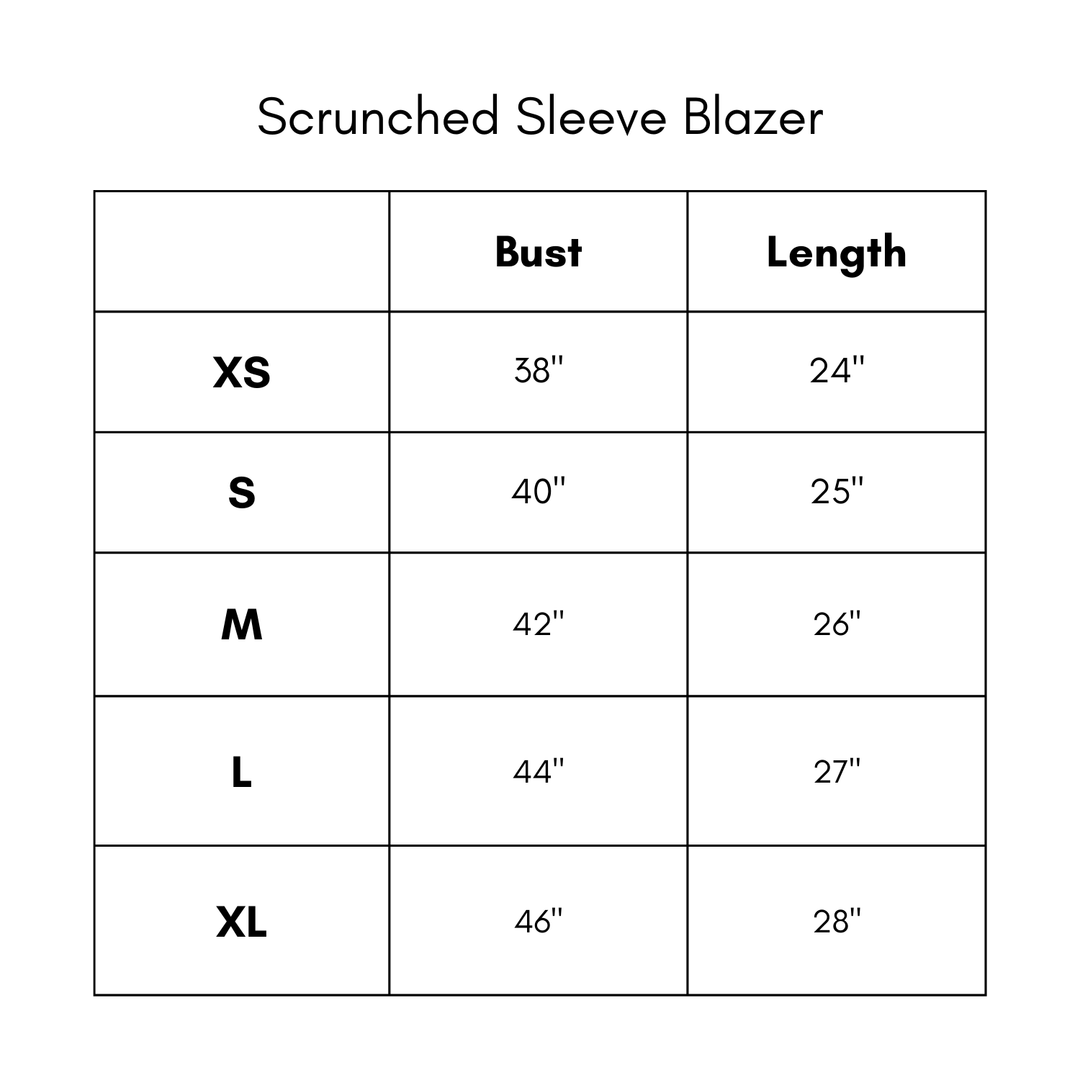 Scrunched Sleeve Blazer - Espresso