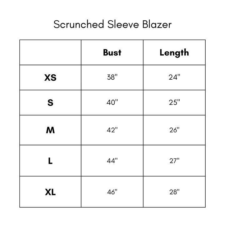 Scrunched Sleeve Blazer - Espresso