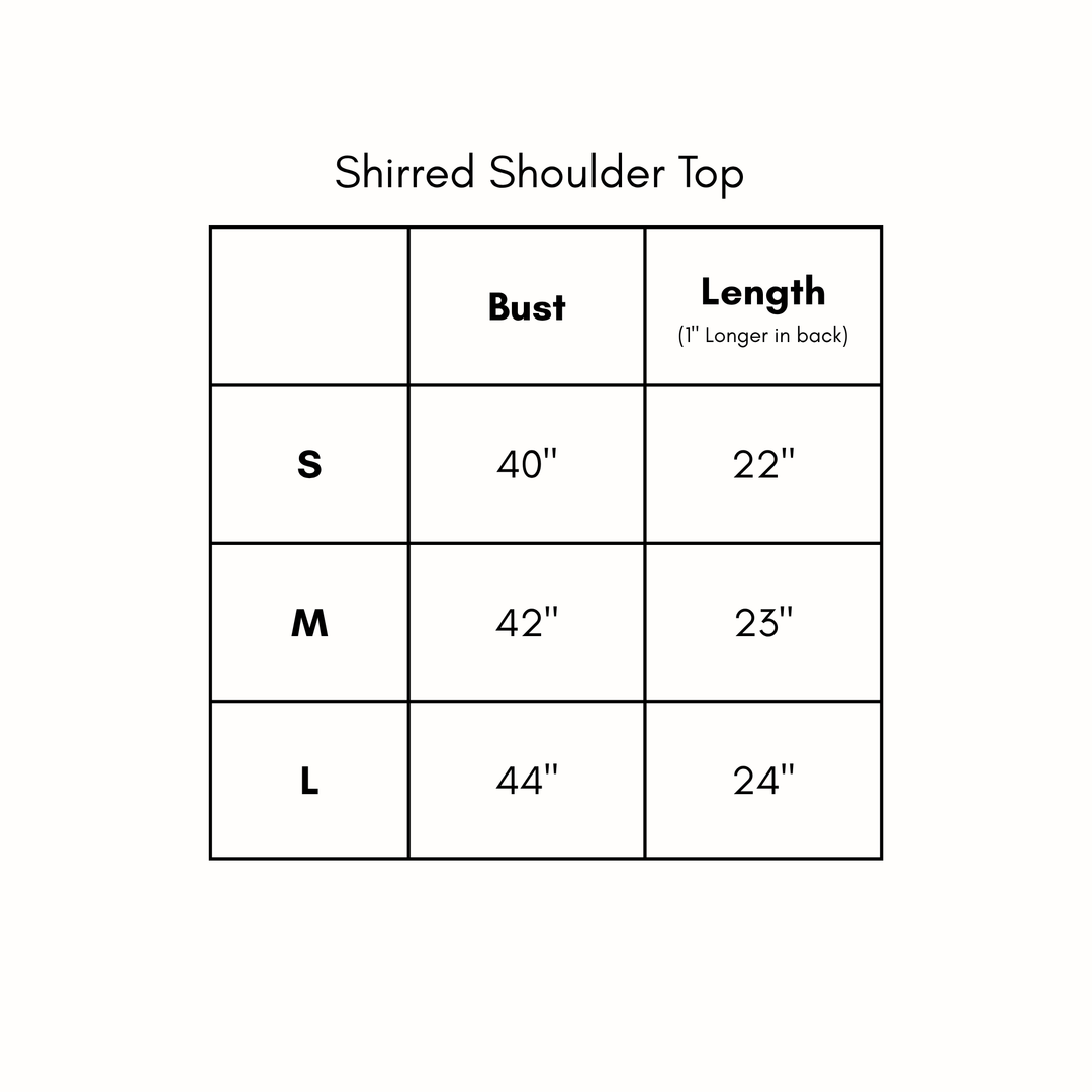 Shirred Shoulder Top - Cocoa