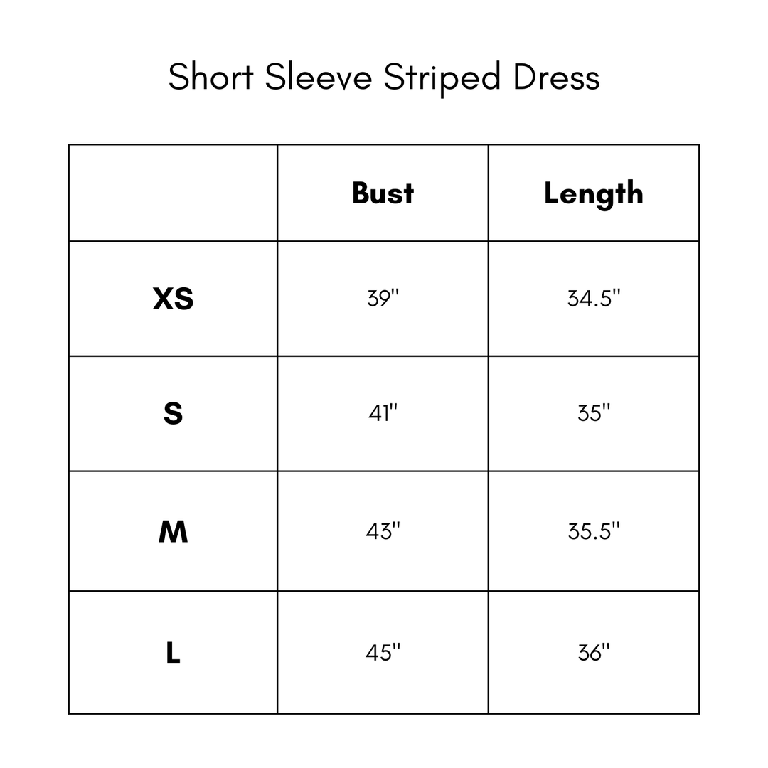Short Sleeve Striped Dress