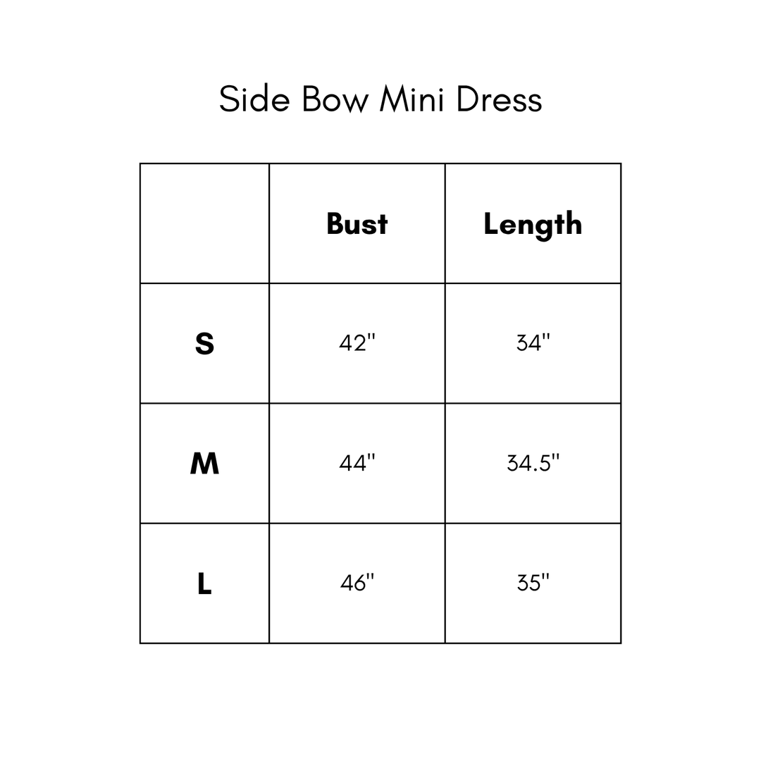Side Bow Mini Dress - Red