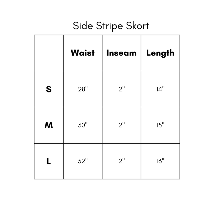 Side Stripe Skort - Red