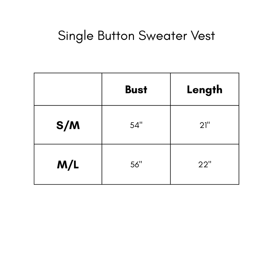 Single Button Sweater Vest - Burgundy