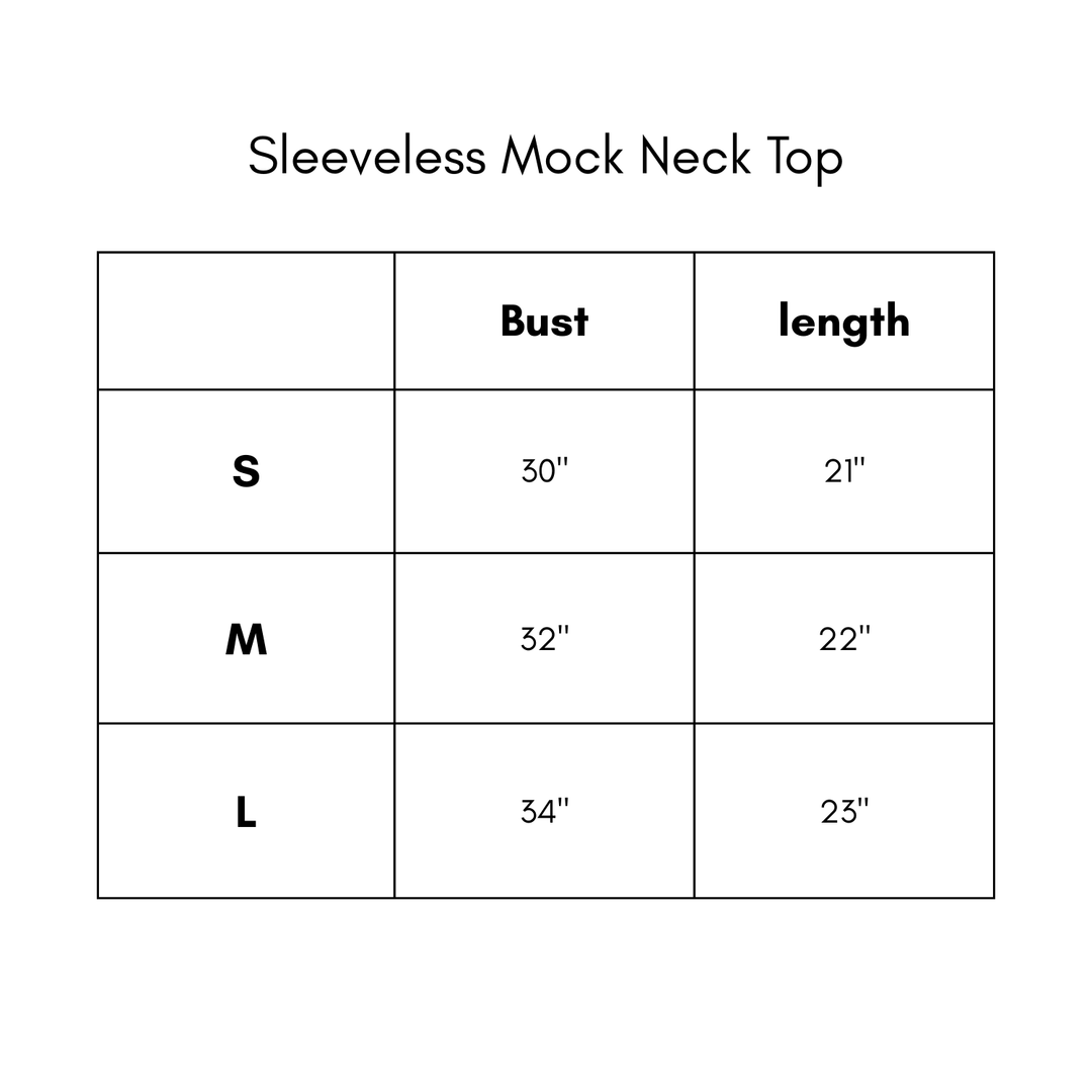 Sleeveless Mock Neck Top - Cream