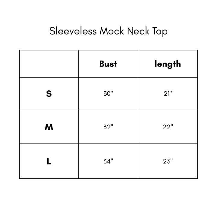 Sleeveless Mock Neck Top - Cream