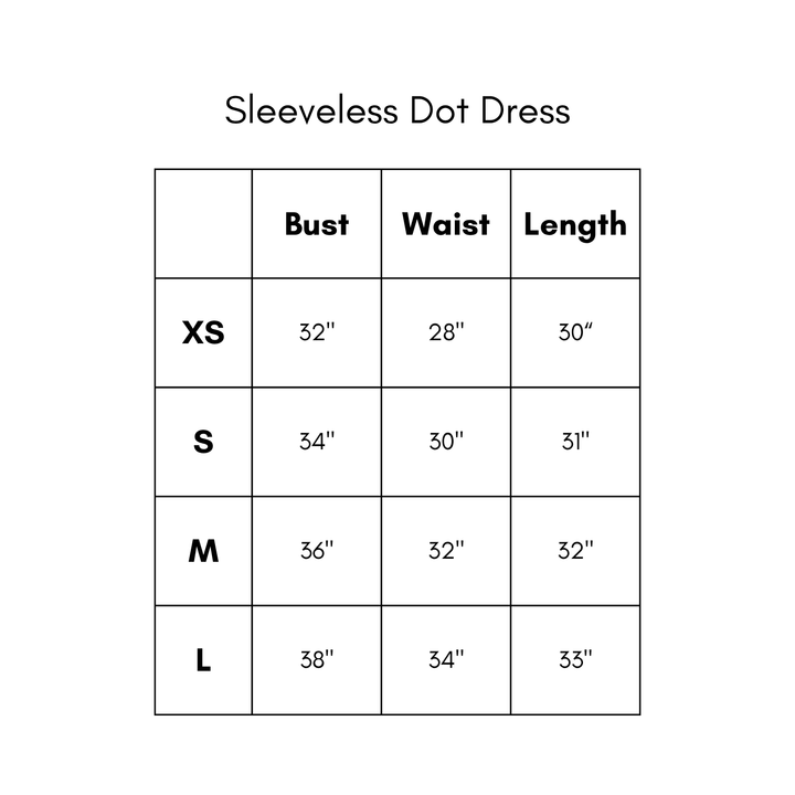 Sleeveless Dot Dress - Cream