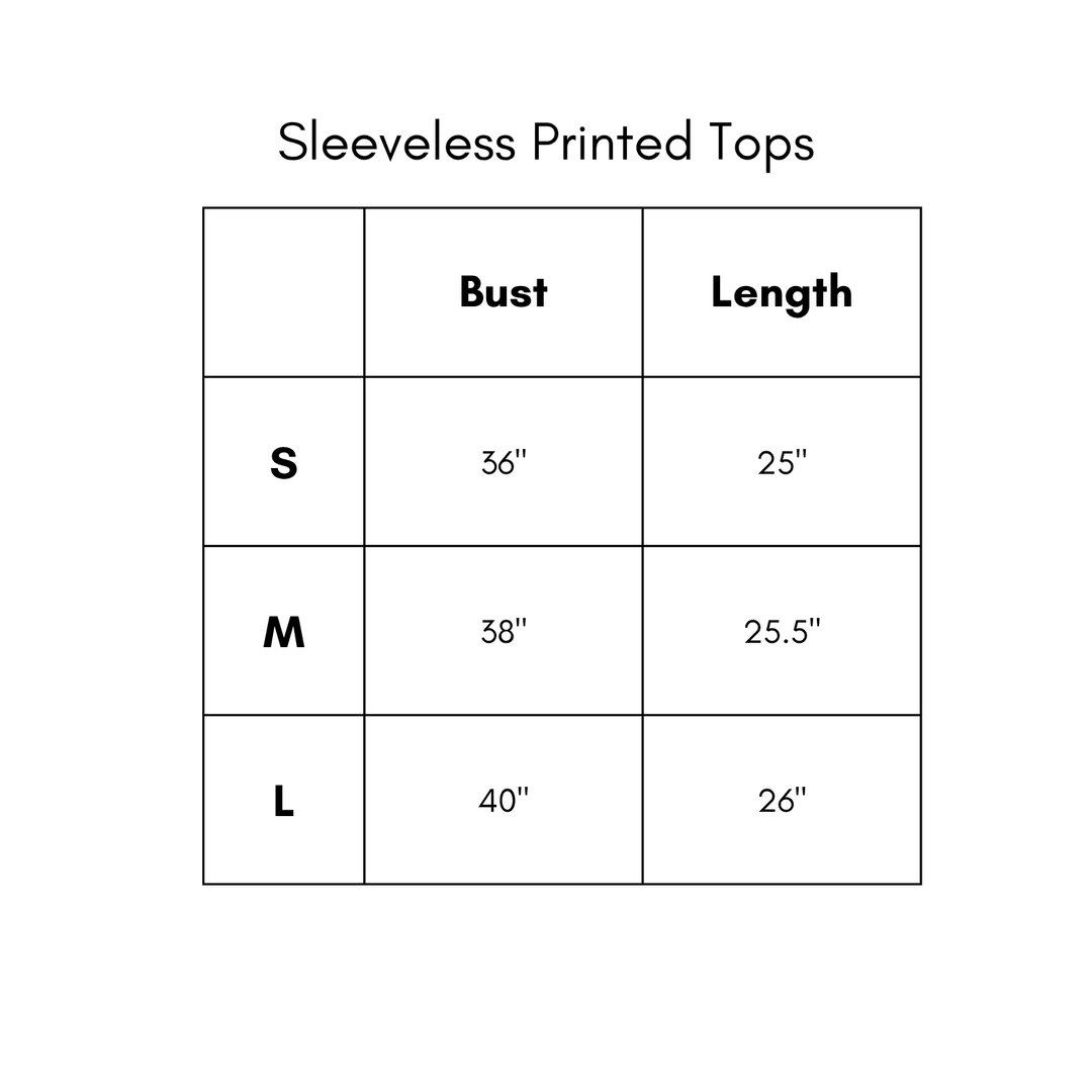 Sleeveless Printed Top