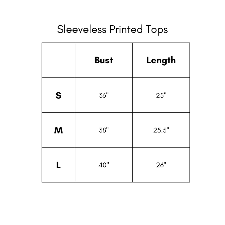 Sleeveless Printed Top