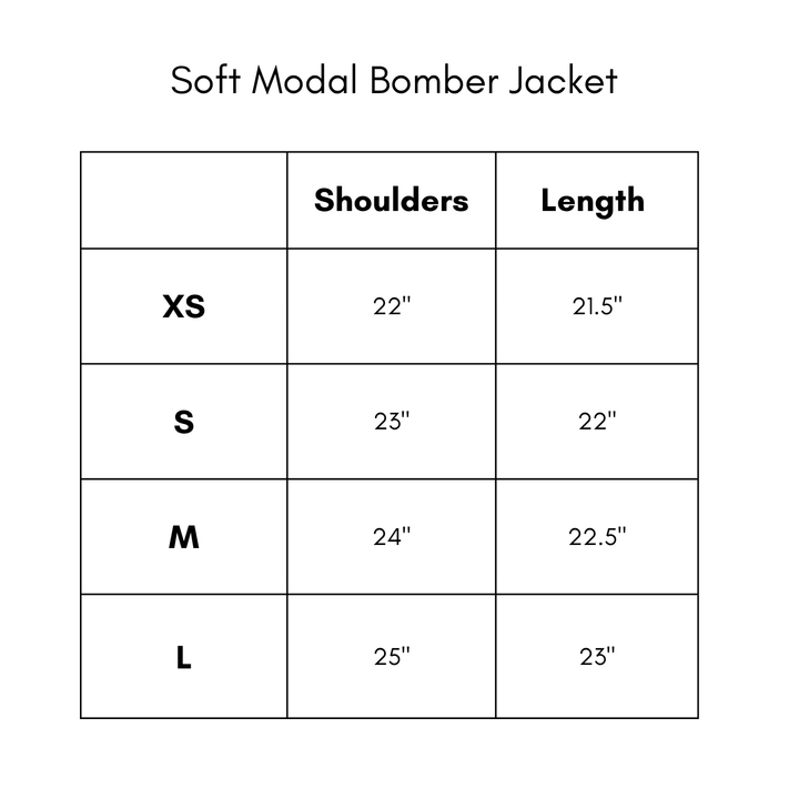Soft Modal Bomber Jacket - Black