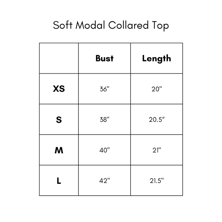 Soft Modal Collared Top - White/Green