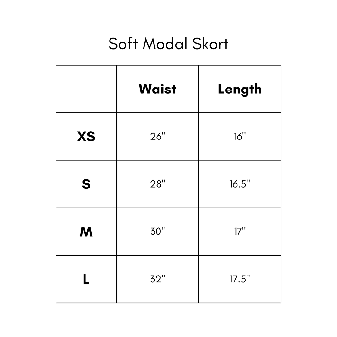 Soft Modal Skort - White/Navy