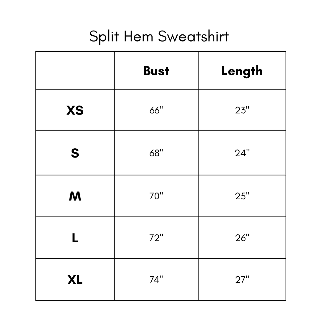 Split Hem Sweatshirt - Lemon