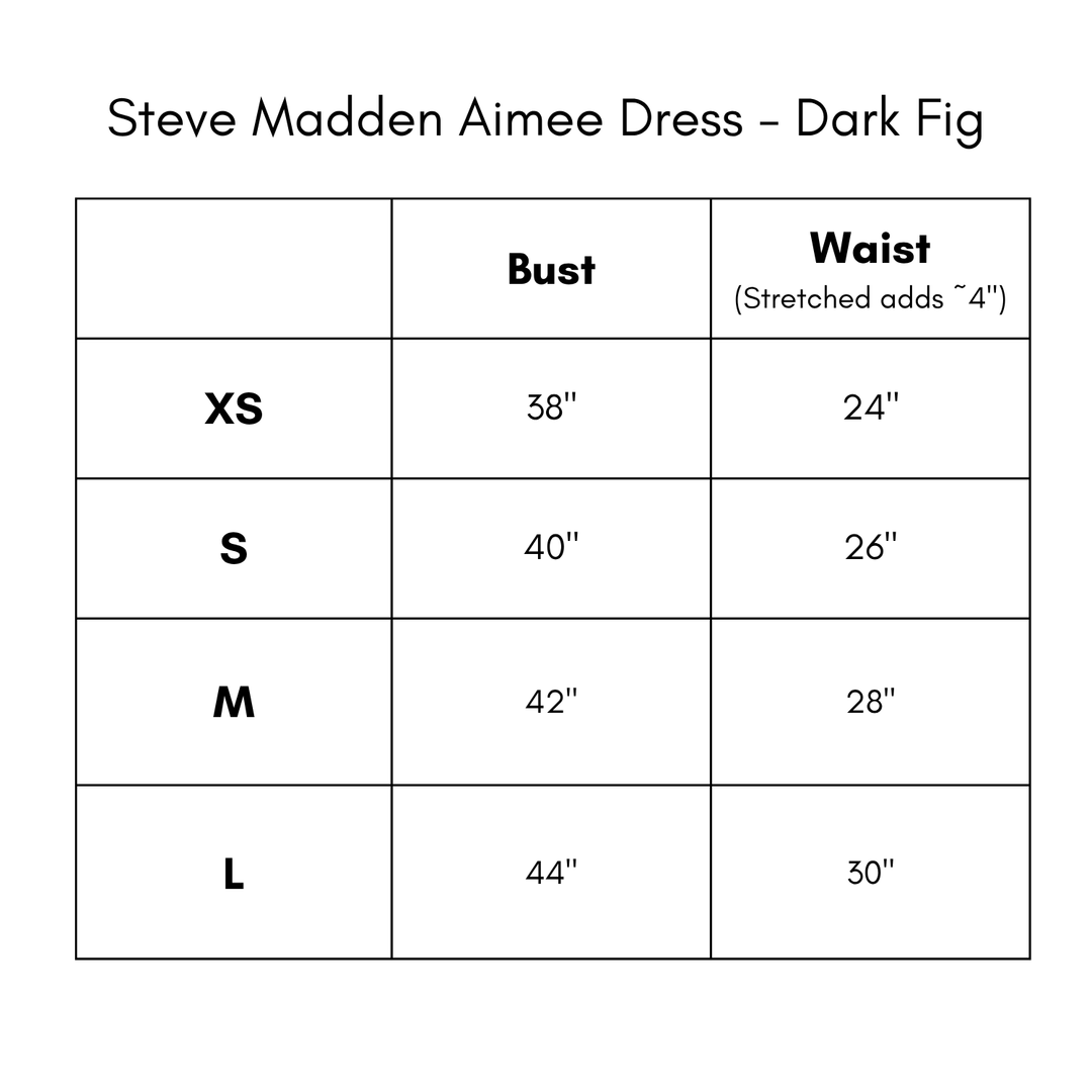 Steve Madden Aimee Dress - Dark Fig