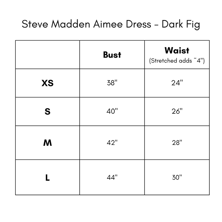 Steve Madden Aimee Dress - Dark Fig