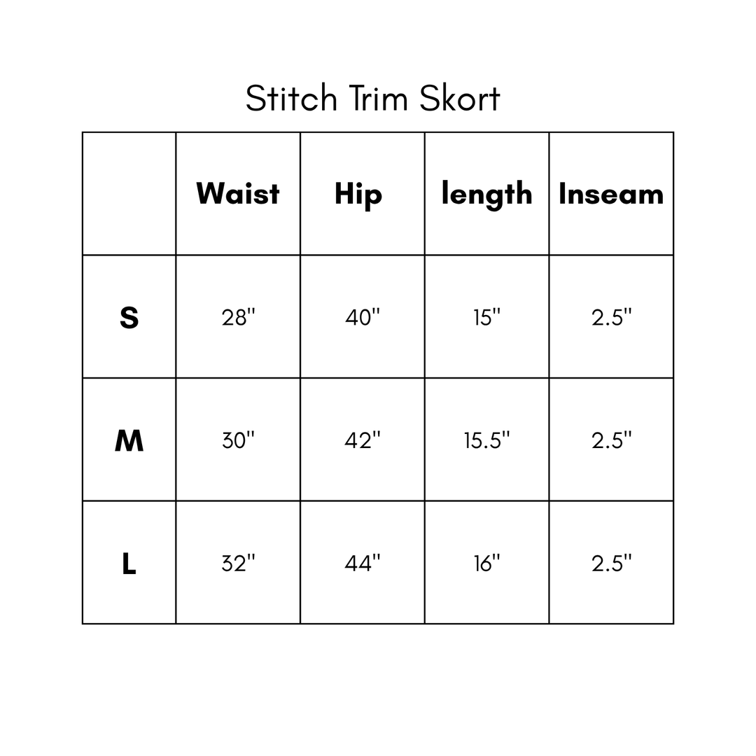 Stitch Trim Skort - Crimson