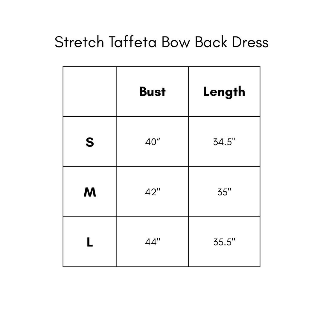 Stretch Taffeta Bow Back Dress - Coral