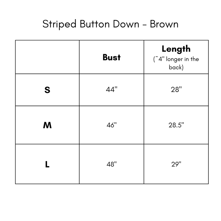 Striped Button Down - Brown