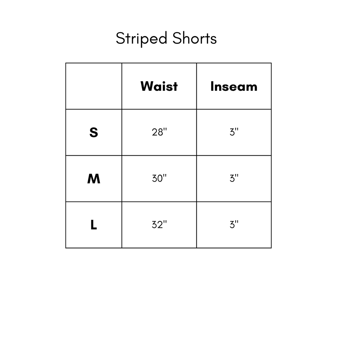 Striped Shorts - Mocha/Cream