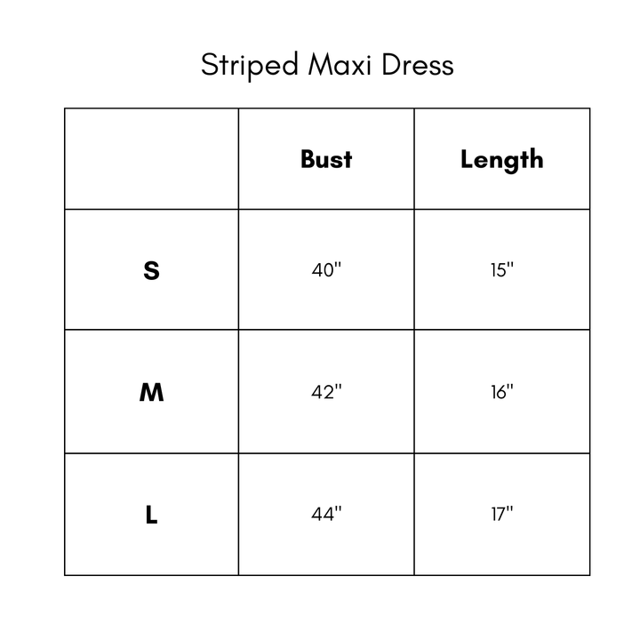 Striped Maxi Dress - Off White/Taupe