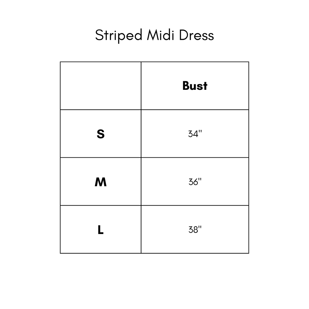 Striped Midi Dress - Blue/Navy