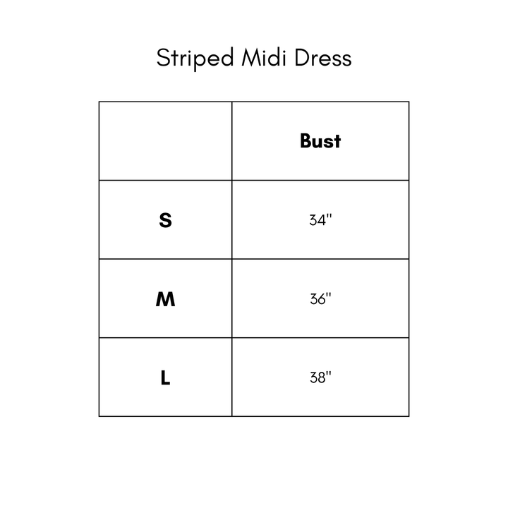 Striped Midi Dress - Blue/Navy