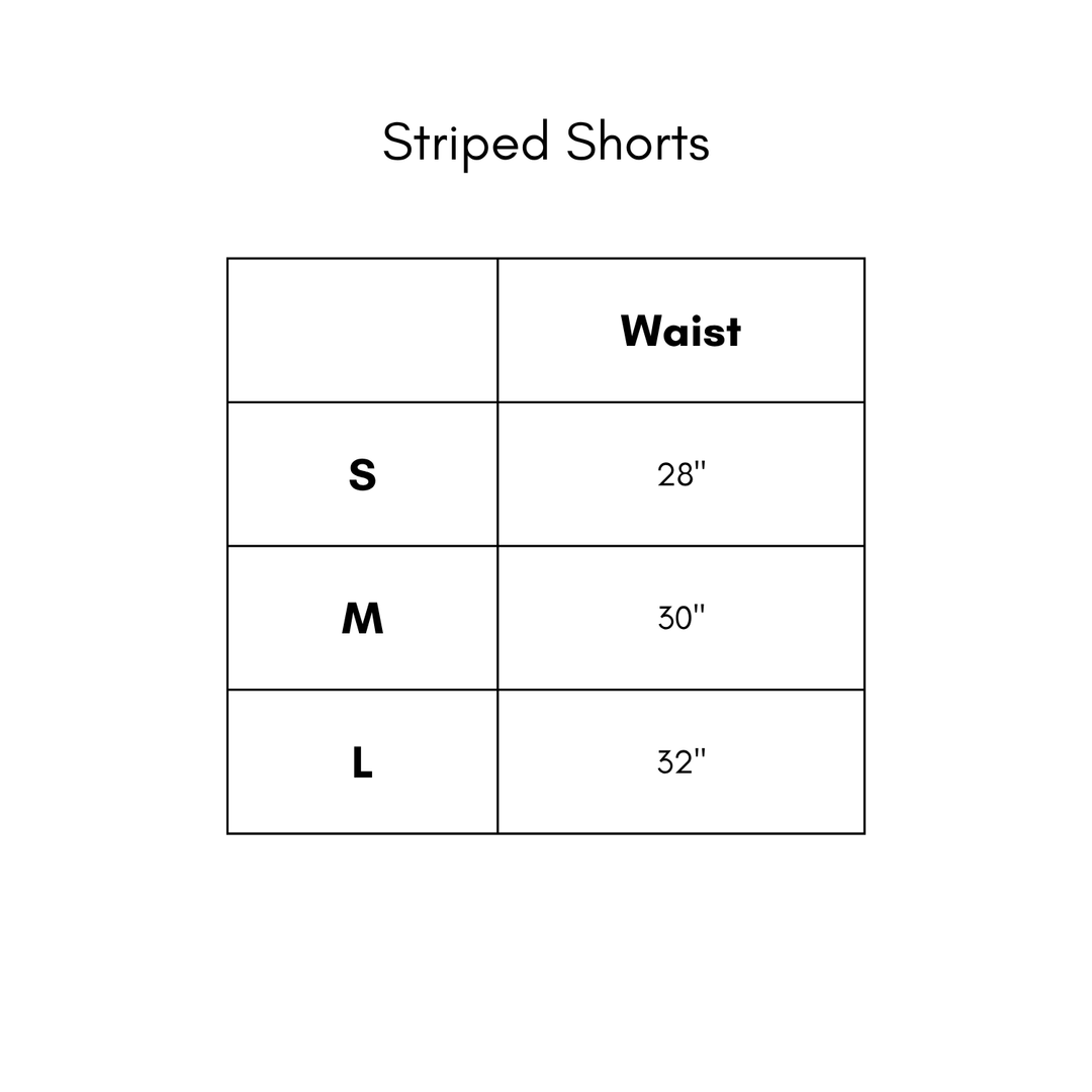 Striped Shorts - Mocha/Cream