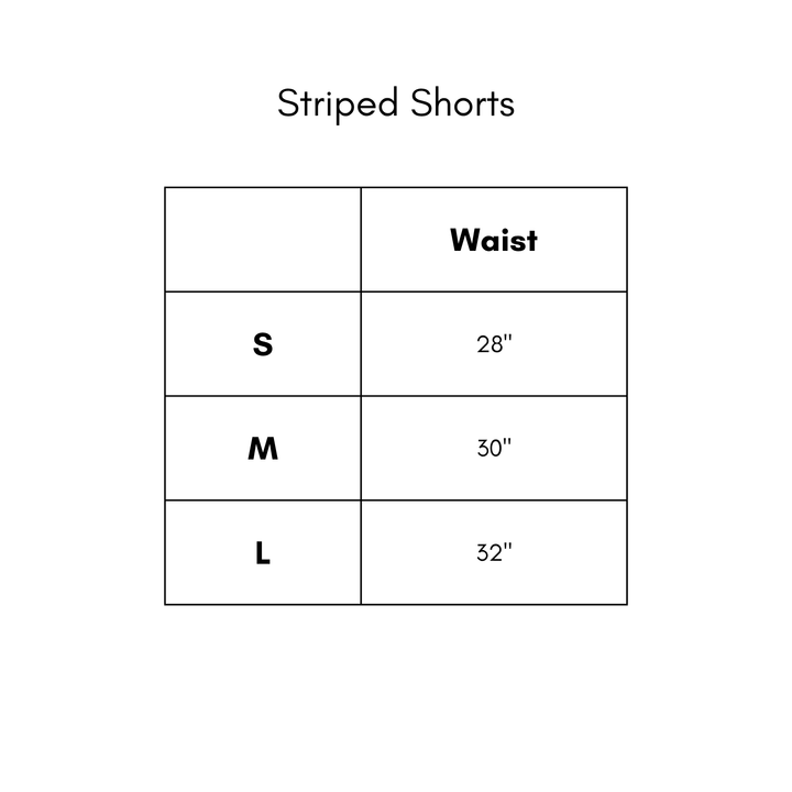 Striped Shorts - Mocha/Cream