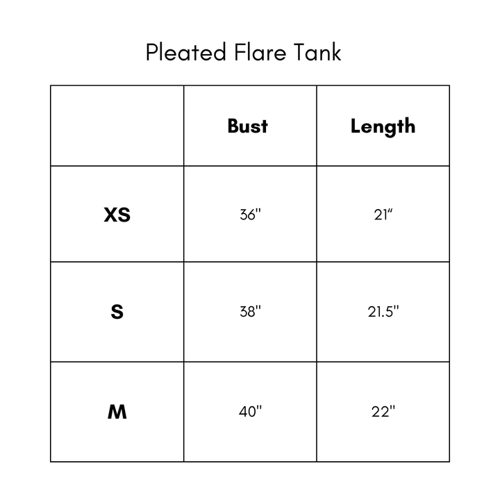 Pleated Flared Tank - Off White