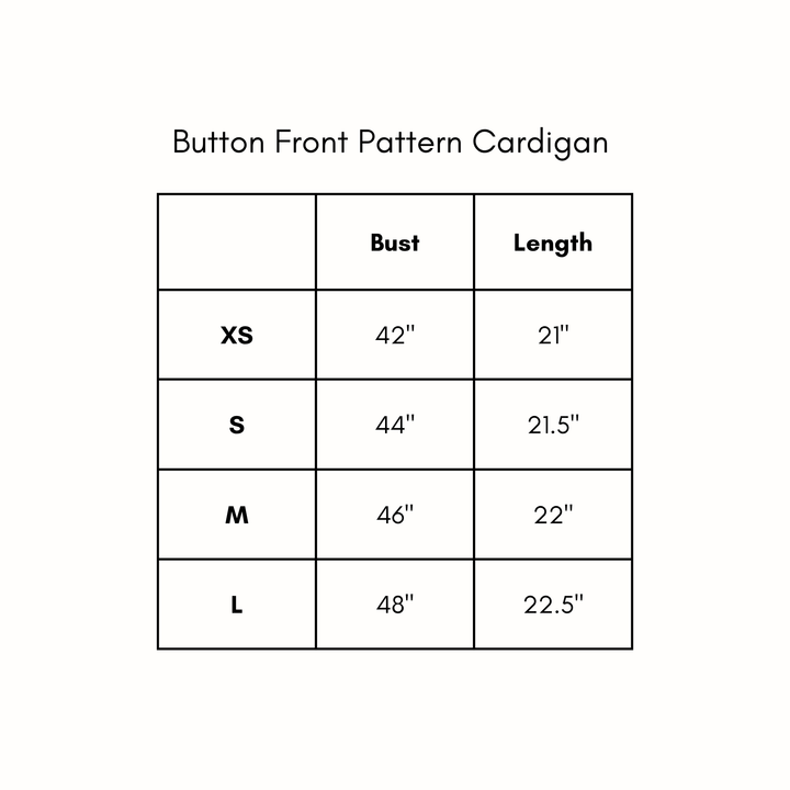 Button Front Pattern Cardigan - Black