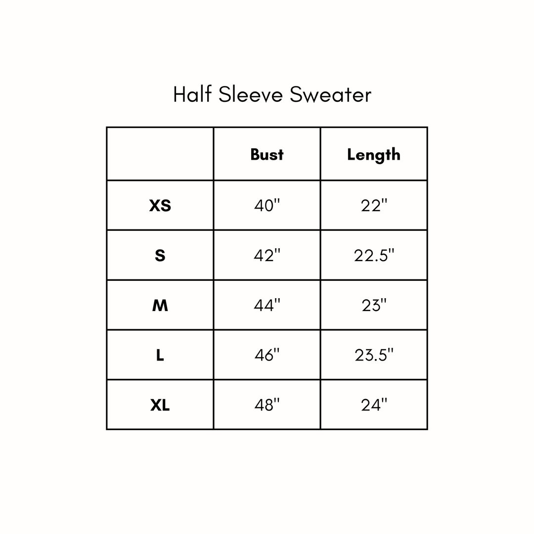 Half Sleeve Sweater - Burgundy