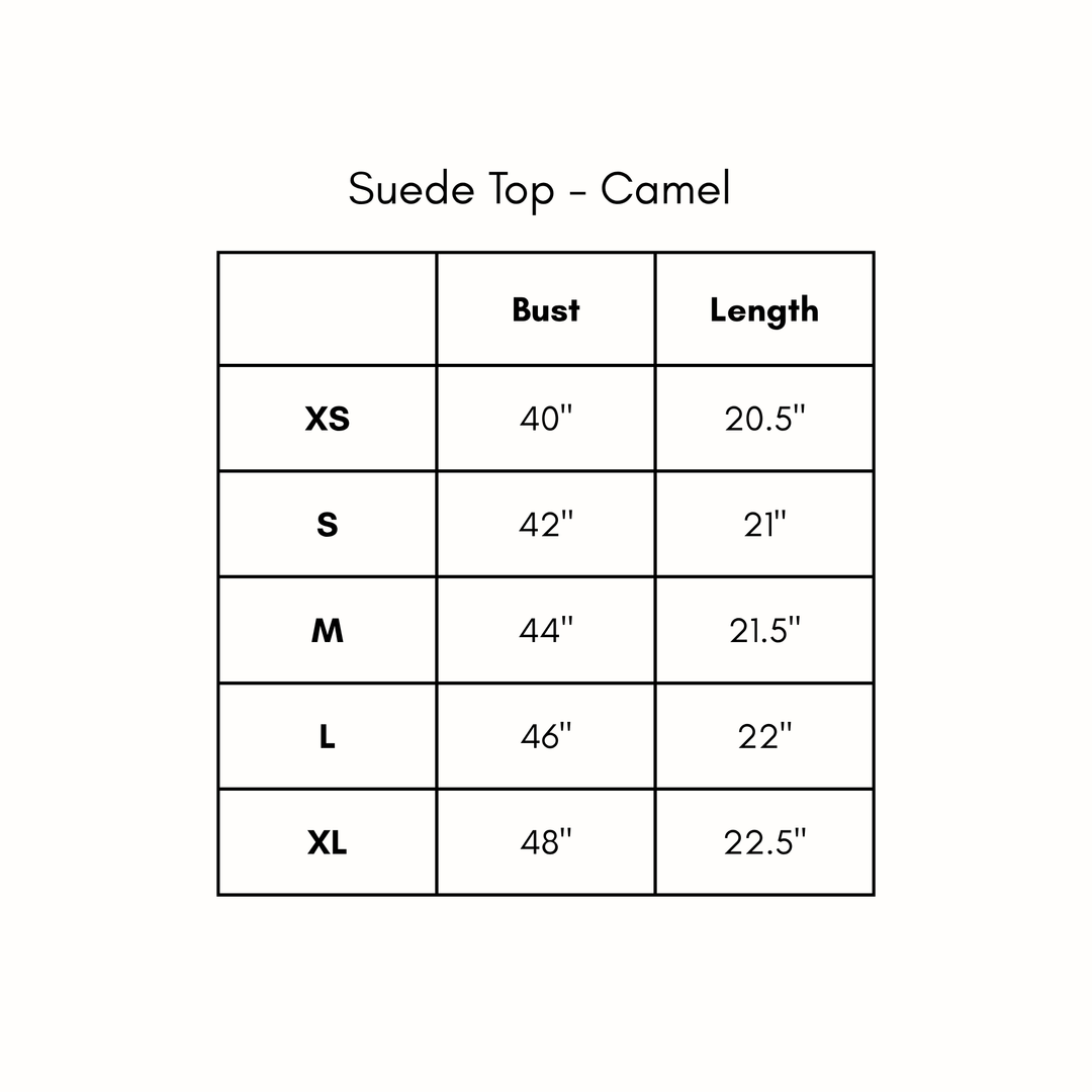 Suede Top - Camel