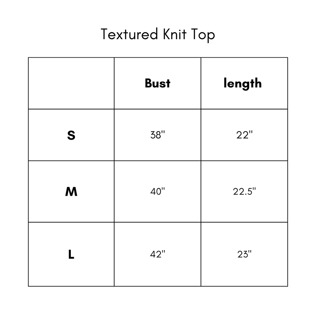Textured Knit Top - Olive