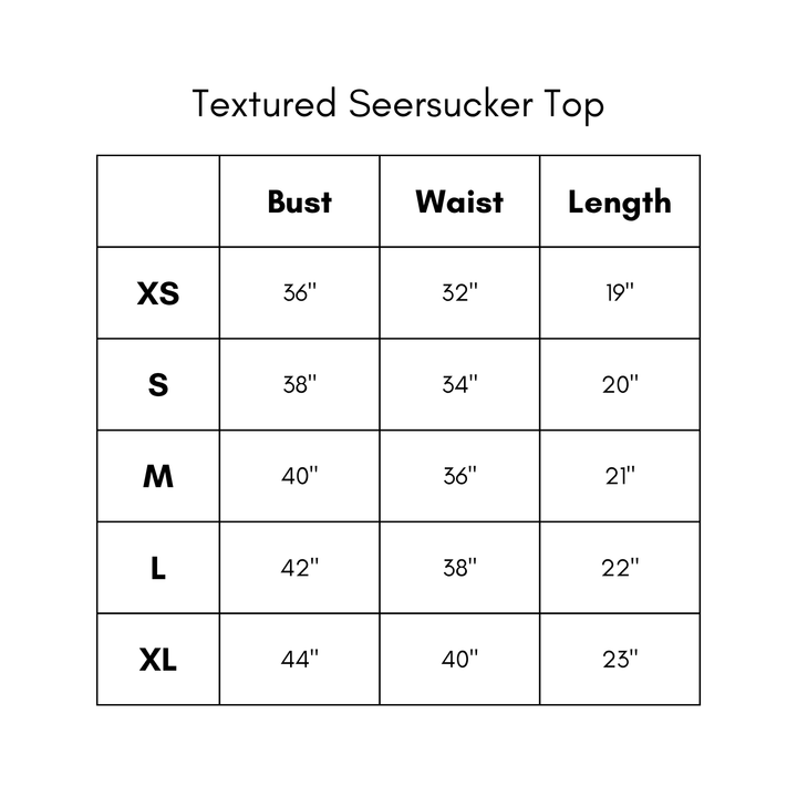 Textured Seersucker Top - Blue
