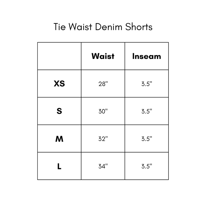 Tie Waist Denim Shorts