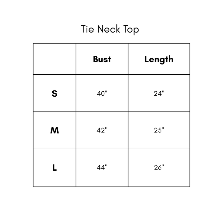 Tie Neck Top - Brown