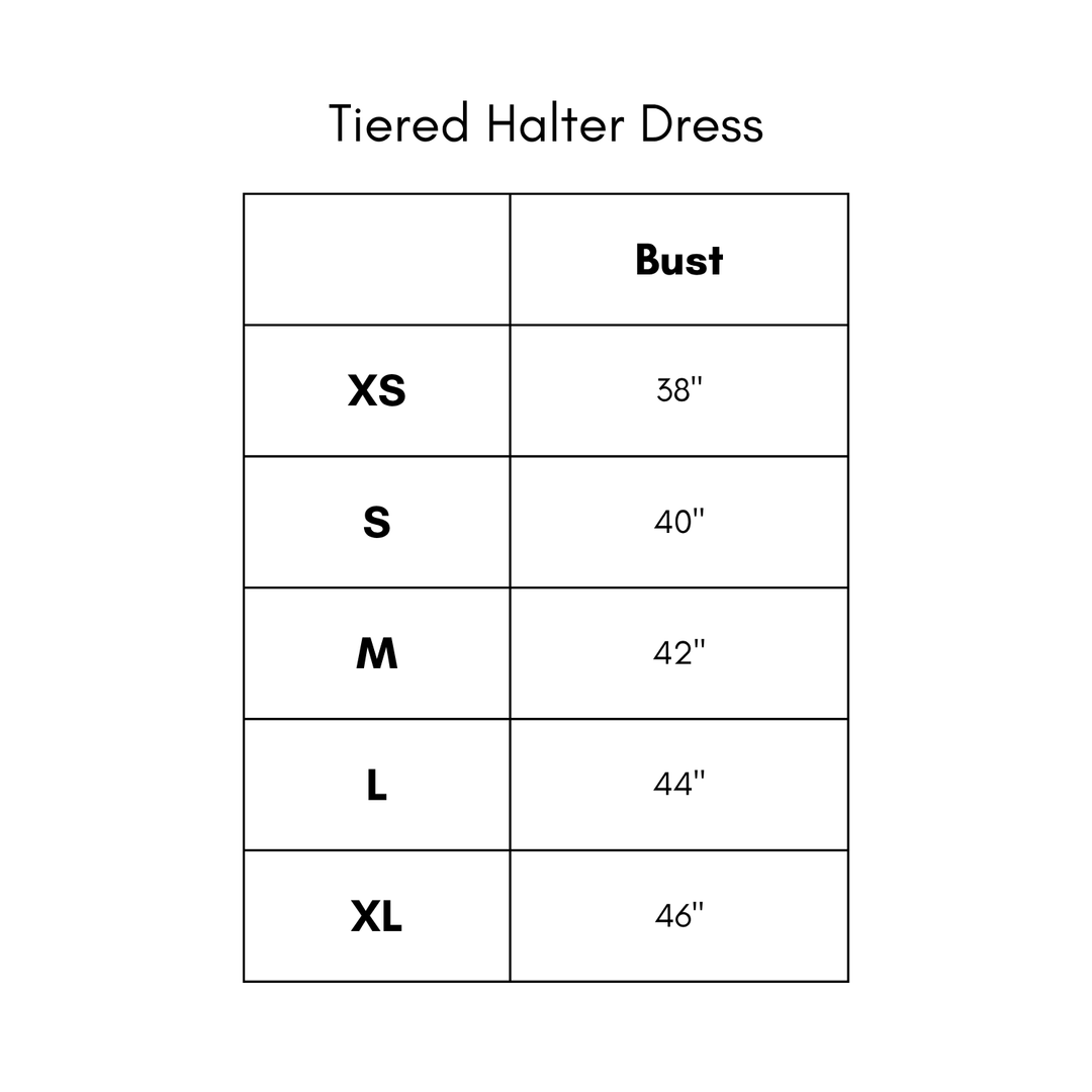 Tiered Halter Dress - Green
