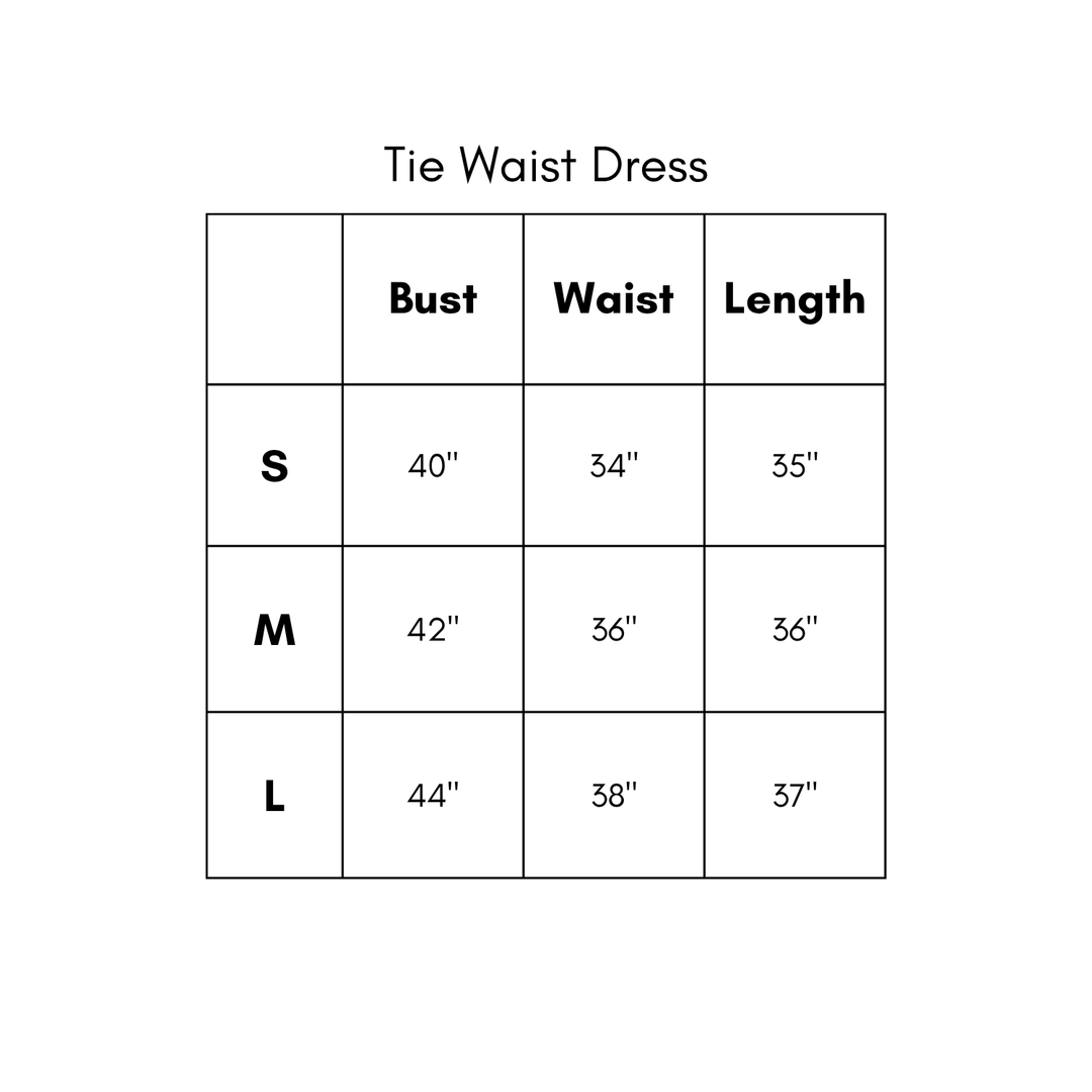 Tie Waist Dress - Brown