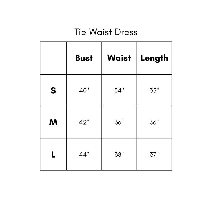 Tie Waist Dress - Brown