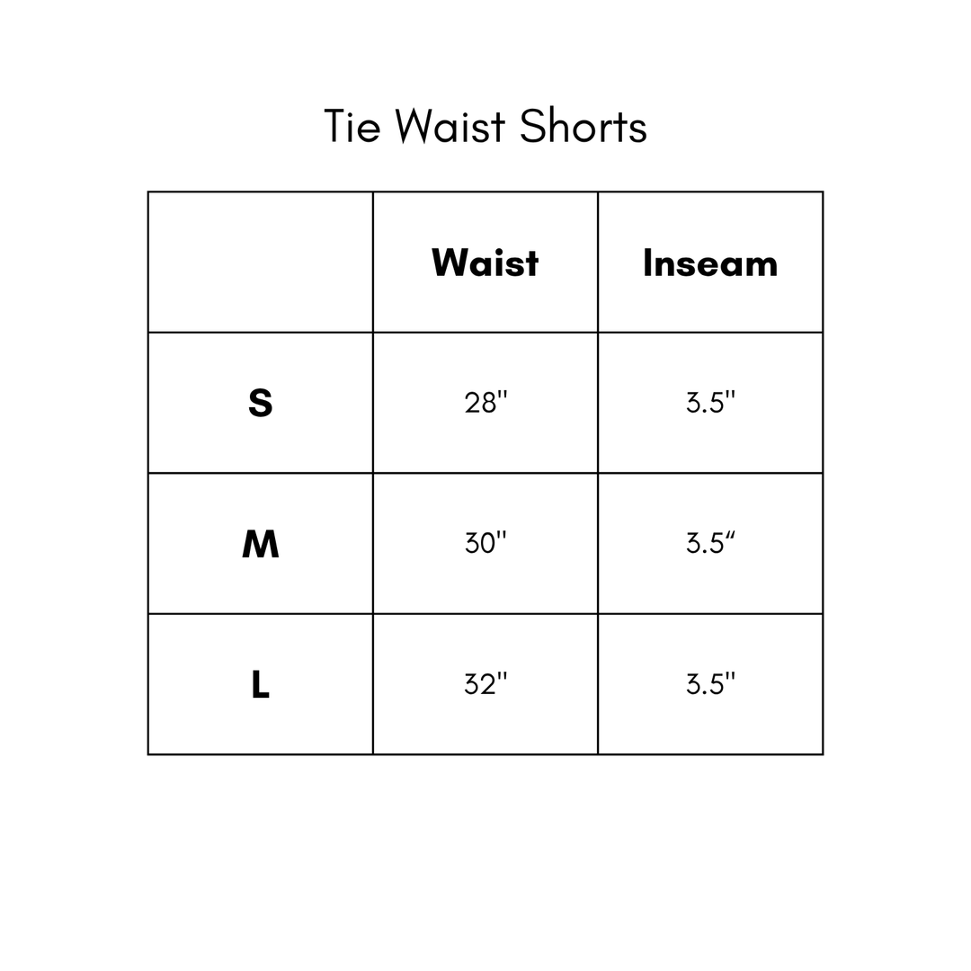 Tie Waist Shorts - Blue