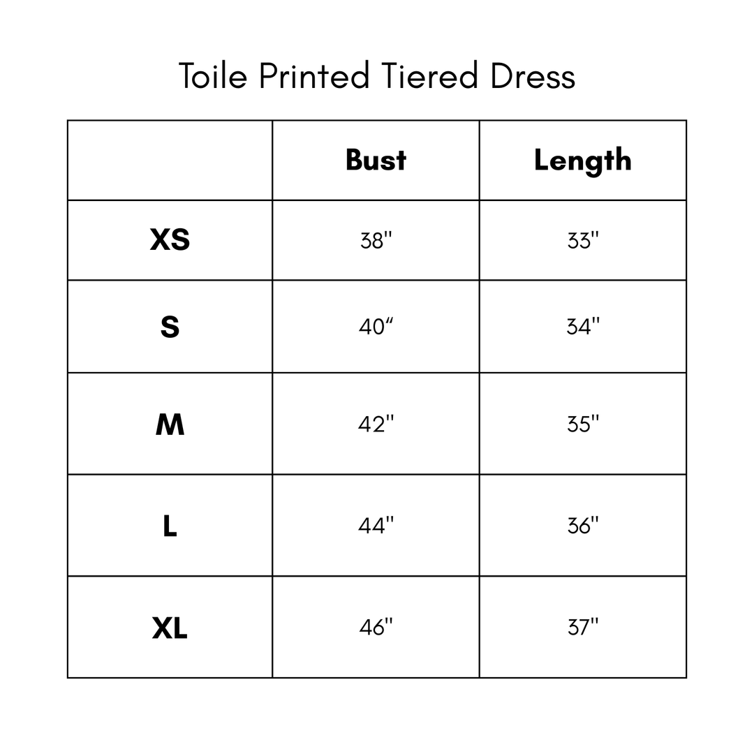 Toile Printed Tiered Dress