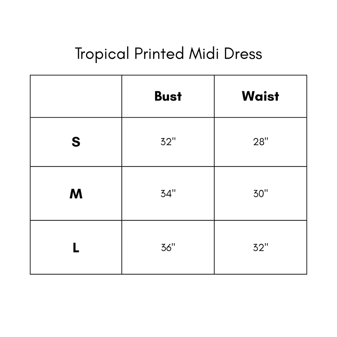 Tropical Printed Midi Dress