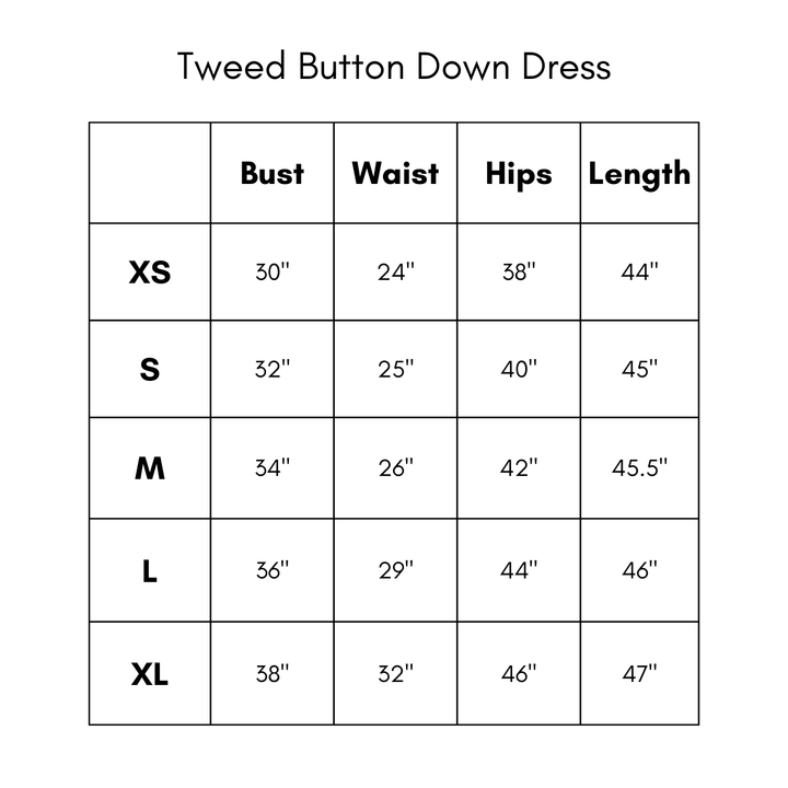 Tweed Button Down Dress - Yellow