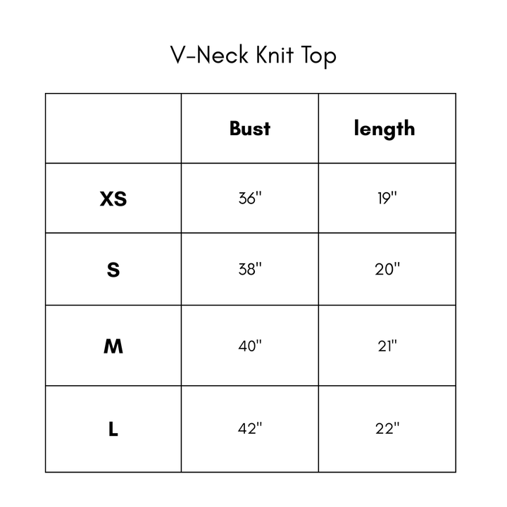 V Neck Knit Top