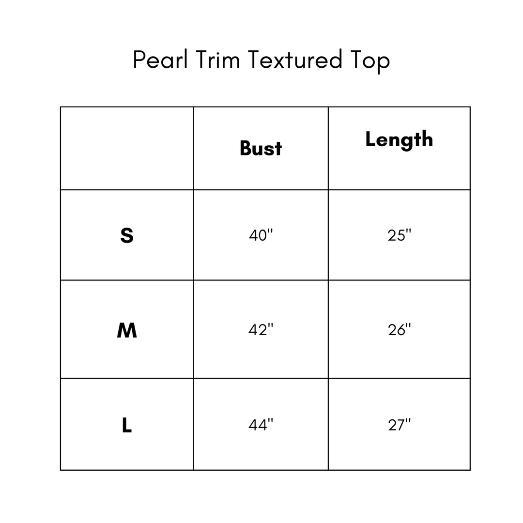 Pearl Trim Textured Top - Kiwi