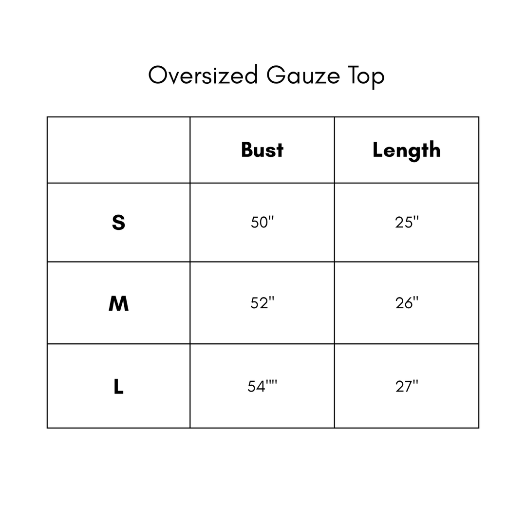 Oversized Gauze Top - Green
