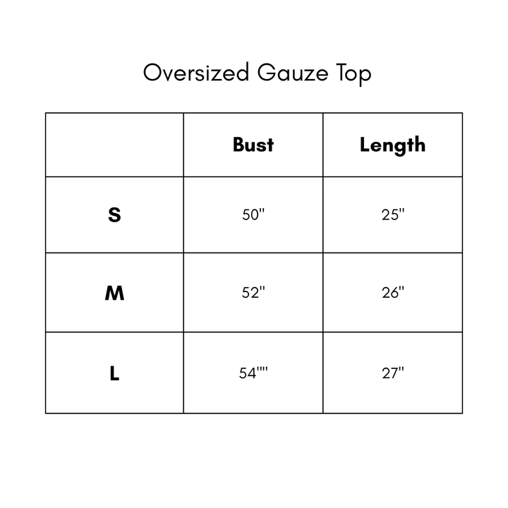 Oversized Gauze Top - Green